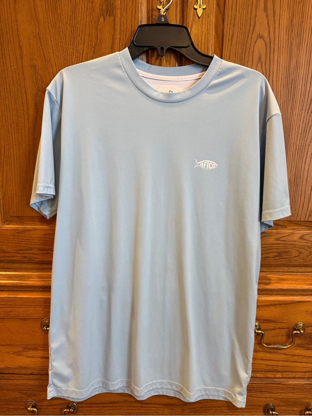 AFTCO Light Blue Short Sleeve Performance Tee